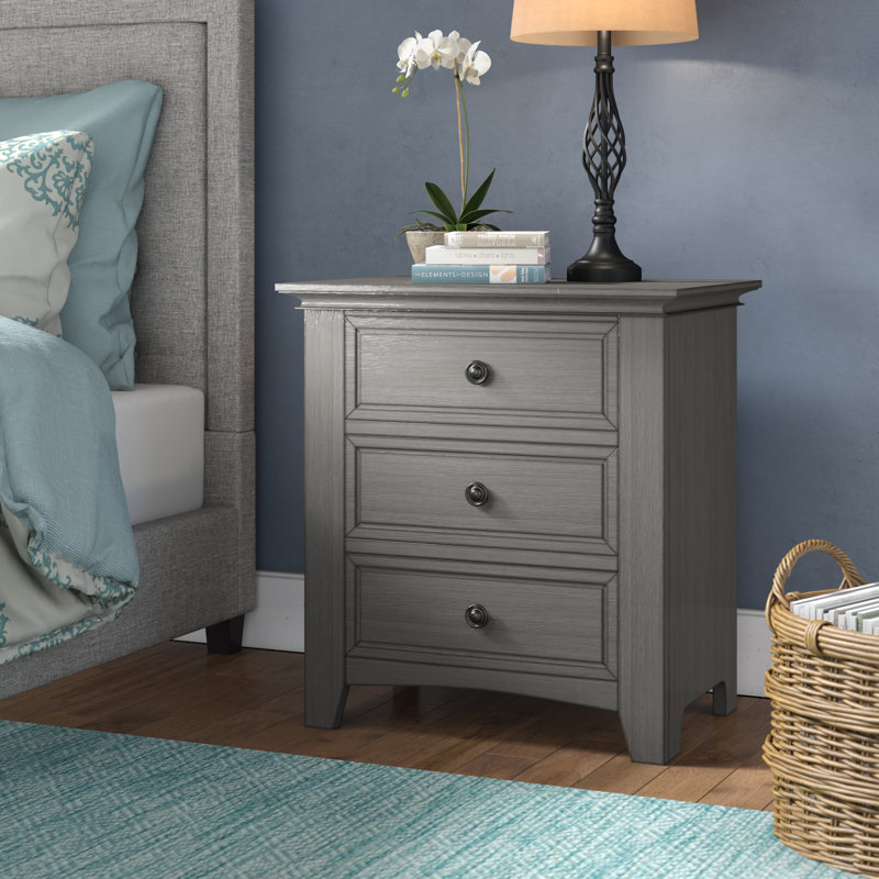 Three Posts Woodside 3 Drawer Nightstand & Reviews Wayfair